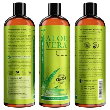 Pure Organic Aloe Vera Gel for Skin Hair Care Natural