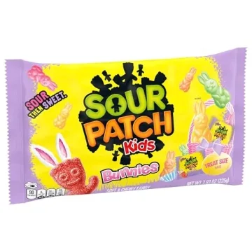 SOUR PATCH KIDS Bunnies Chewy Candy, 18 Snack Packs