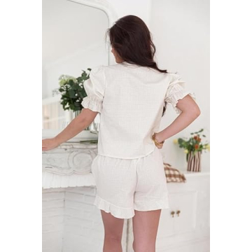Stylish Y2K Plaid Pajama Short Set for Women