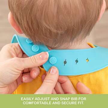 WeeSprout Waterproof Baby Bibs Set - Easy Clean & Adjustable