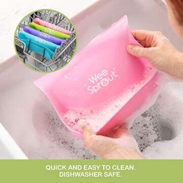 WeeSprout Waterproof Baby Bibs Set - Easy Clean & Adjustable