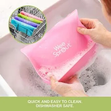 WeeSprout Waterproof Baby Bibs Set - Easy Clean & Adjustable