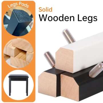 Solid Wood Piano Stool with Hidden Storage for Comfort