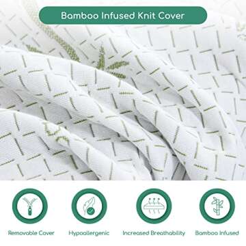 Airdown Twin Mattress,6 Inch Memory Foam Mattress in a Box for Kids with Breathable Bamboo Cover,Medium Firm Green Tea Gel Mattress for Bunk Bed, Trundle Bed, CertiPUR-US Certified, Made in USA