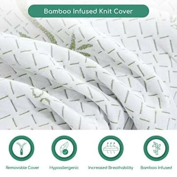 Airdown Twin Mattress,6 Inch Memory Foam Mattress in a Box for Kids with Breathable Bamboo Cover,Medium Firm Green Tea Gel Mattress for Bunk Bed, Trundle Bed, CertiPUR-US Certified, Made in USA