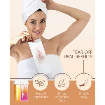 Waxfans Roll On Wax Roller (4 Packs) - Depilatory Hair Removal for Body, Legs, Arms - 3.53 Ounce Refills