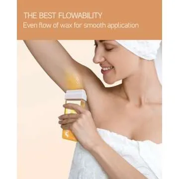 Waxfans Roll On Wax Roller (4 Packs) - Depilatory Hair Removal for Body, Legs, Arms - 3.53 Ounce Refills