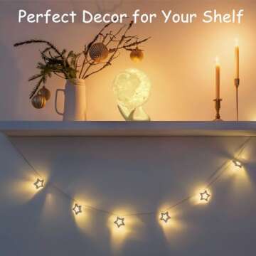 BRIGHTWORLD Moon Lamp - 3D Printed Night Light for Kids