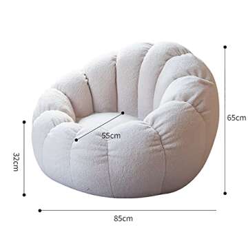 FROATS Bean Bag Chair Cover - Luxurious Faux Fur Comfort for All Ages