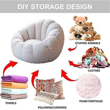 FROATS Bean Bag Chair Cover - Cozy Storage Solution