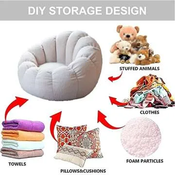 FROATS Bean Bag Chair Cover - Cozy Storage Solution