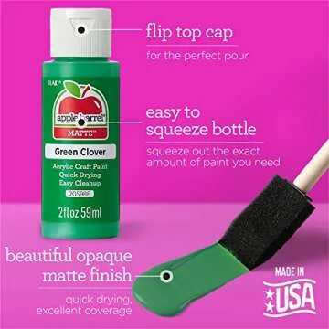 Apple Barrel 32 Piece Holiday DIY Set with 26 Paints and Brushes