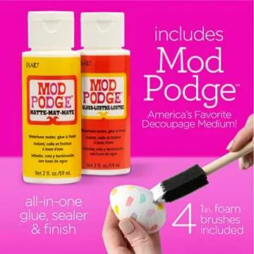 Apple Barrel 32 Piece Holiday DIY Set with 26 Paints and Brushes