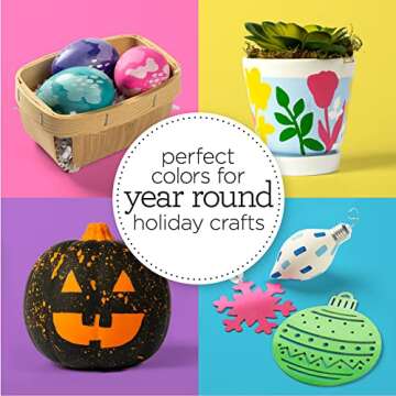 Apple Barrel 32 Piece Holiday DIY Set with 26 Paints and Brushes