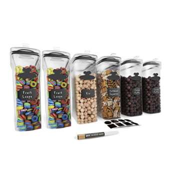 Cereal Containers Storage Set Large (6 Pack) Airtight Food Storage Containers for Kitchen & Pantry O...