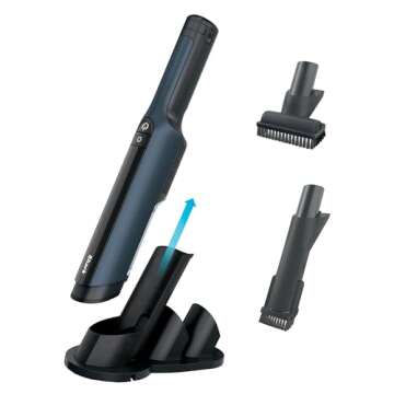 Shark WV410BL WANDVAC Cordless Hand Vacuum, Ultra-Lightweight & Portable with Powerful Suction & Too...