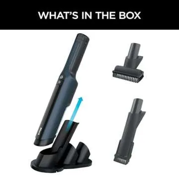 Shark WV410BL WANDVAC Cordless Hand Vacuum, Ultra-Lightweight & Portable with Powerful Suction & Tools for Pets, Designed for Car & Home, Dark Blue