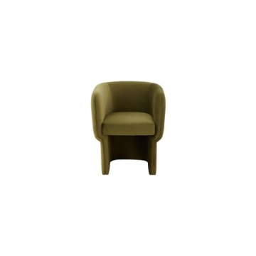 Luxurious Olive Green Velvet Accent Chair - SAFAVIEH Wally