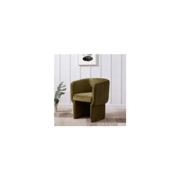 Luxurious Olive Green Velvet Accent Chair - SAFAVIEH Wally