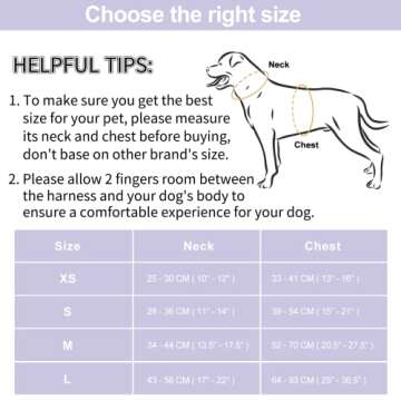 No Pull Lightweight Dog Harness: Adjustable Durable Breathable Mesh Pet Vest Harness with Soft & Com...