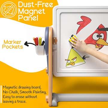 Triplevo 6 in 1 Kids Activity Table for Creative Play