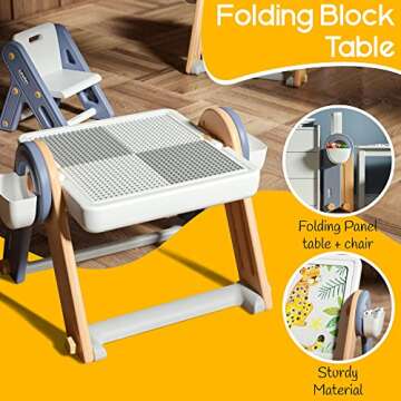 Triplevo 6 in 1 Kids Activity Table for Creative Play