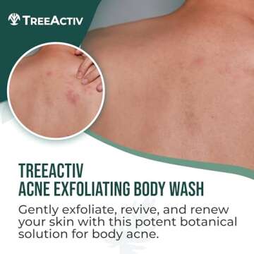 TreeActiv Exfoliating Acne Body Wash 8 fl oz Body Acne Wash for Back, Chest, Shoulder, Back Acne Tre...