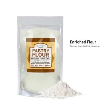 Unpretentious Pastry Flour, 5 lb, Non-GMO, Great for Flaky Pastries, Pies, Muffins, & Biscuits