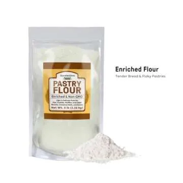 Unpretentious Pastry Flour, 5 lb, Non-GMO, Great for Flaky Pastries, Pies, Muffins, & Biscuits