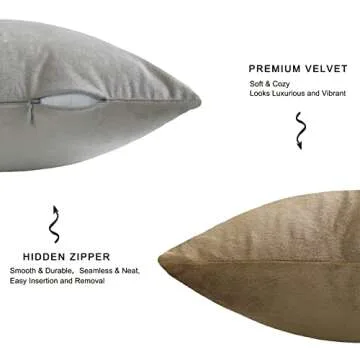 MEKAJUS Velvet Throw Pillow Covers Set of 4 - Elegant Decor