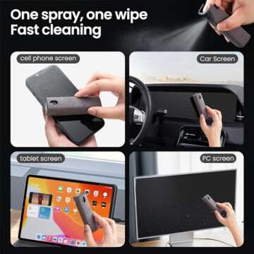 ZERNBER Touchscreen Screen Cleaner, Car, Tablet and Phone Screen Cleaner, Two in One Spray and Micro...