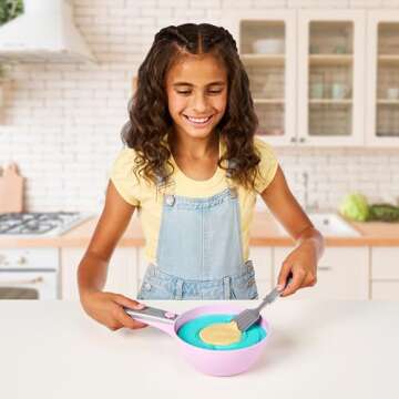 Cookeez Makery Pancake Treatz. Mix & Flip a Plush Best Friend! Place Your Pancake Mix on The Pan and Be Amazed When A Scented, Interactive Plush Friend Flips Out! Styles May Vary
