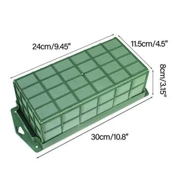 2 Pcs Floral Foam Cage for Fresh and Artificial Flowers, Dry and Wet Rectangle Flower Cage Holders with Floral Foam Floral for Fresh Flowers, Wedding, Home and Garden Decorations