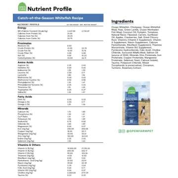 Open Farm Catch-Of-The-Day Grain-Free Whitefish And Green Lentil Recipe Dry Dog Food 4.5 Pounds