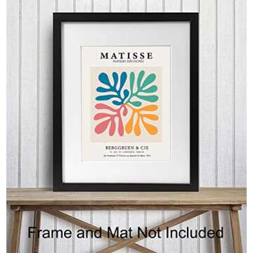Matisse Poster - 8x10 Matisse Print - Matisse Wall Art - Aesthetic Pictures - Abstract Art - Minimalist Wall Print - Gallery Artwork - Mid Century Modern Decor - Museum Poster - Henri Matisse