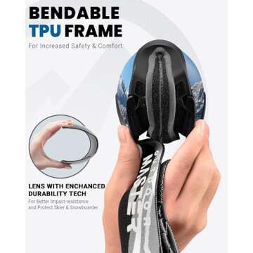 OutdoorMaster Ski Goggles with Cover Snowboard Snow Goggles OTG Anti-Fog for Youth Teenager, A01 Vlt 9.4%