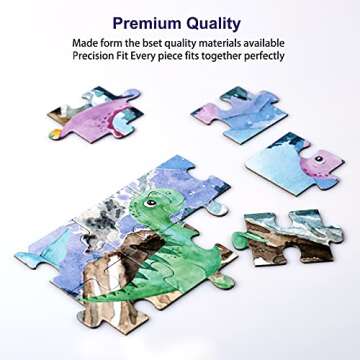 4 in 1 Increasing Difficulty Kids Puzzle for Kids, Ages 3-8, 24-60-Piece Puzzles, Puzzles for Children Learning Educational Puzzles Toys for Boys and Girls Set for Kids(4 Puzzles)