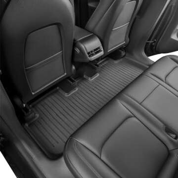SUPER LINER Floor Mats for Tesla Model Y 5 Seat 2021-2024 2025-100% Eco-Friendly - All Weather TPE C...