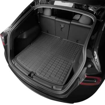 SUPER LINER Floor Mats for Tesla Model Y 5 Seat 2021-2024 2025-100% Eco-Friendly - All Weather TPE Cargo Liner Trunk Accessories, Set of 6 Mats (Not Fit 7-Seat)