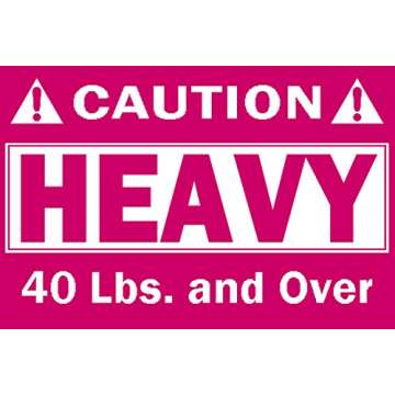 Heavy Pink Fragile Stickers Heavy Sticker Self Adhesive Handle with Care Warning Packing/Shipping Label - Waterproof (2" x 3", Heavy)