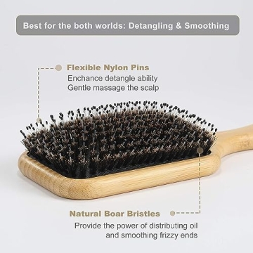 BESTOOL Hair Brush Set for Easy Detangling and Shine