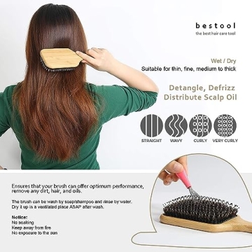 BESTOOL Hair Brush Set for Easy Detangling and Shine