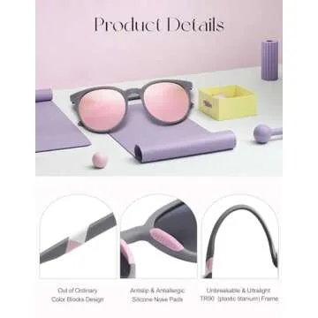 SOJOS Oversized Round Polarized Sunglasses for Sports