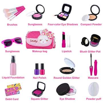 GiftInTheBox Kids Pretend Makeup Kit - Fashion Play Set