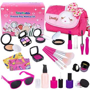 GiftInTheBox Kids Pretend Makeup Kit - Fashion Play Set