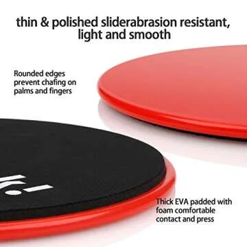 INMAKER Exercise Sliders Fitness, Dual Sided Strength Slides, Core Gliding Discs with Carry Bag, Manual and Ebook
