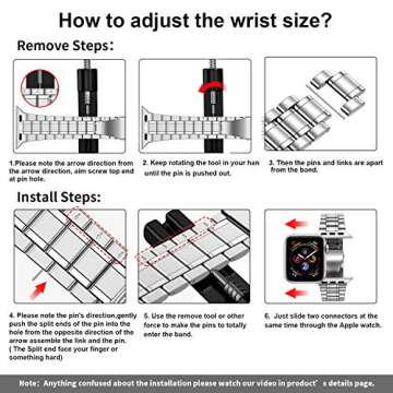 MioHHR Stainless Steel Apple Watch Band - Silver Style and Comfort