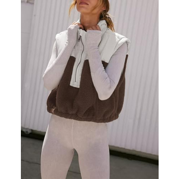 Stylish Yeokou Fleece Cropped Vest for Cozy Days