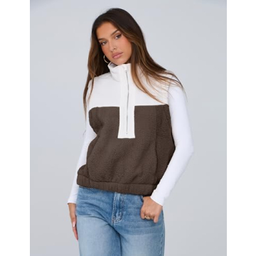 Stylish Yeokou Fleece Cropped Vest for Cozy Days
