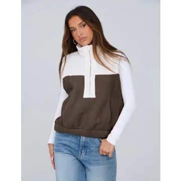 Stylish Yeokou Fleece Cropped Vest for Cozy Days